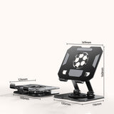 White 360 Degree Rotating Tablet Stand and Foldable LED Desk Lamp Study Set Adjustable Reading Light with Display Screen Desktop Organiser for Students Home Office Learning
