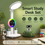 Study Smarter Bundle LED Reading Lamp with Smart Display Pen Holders & Green Magnetic Countdown Timer