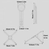Gray Foldable Magnetic Phone & Tablet Stand Aluminium Alloy Laptop Holder Adjustable Desktop Stand for Mobile Phone, Tablet and Notebook