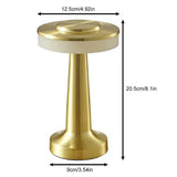 Bronze Rechargeable UFO Table Lamp Touch Control LED Bedside Night Light, Cordless Mushroom Desk Lamp for Bedroom Living Room Restaurant Bar Camping