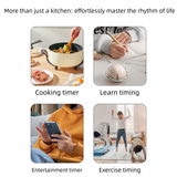 Beige Retro Planet Mechanical Kitchen Timer Magnetic Countdown Clock Battery-Free Metal Core Loud Alarm for Cooking Study