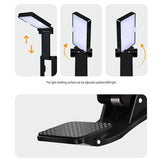 White Rechargeable LED Clip-On Reading Light - Foldable Portable Mini Book Light with Eye-Caring Lamp for Study & Bedside