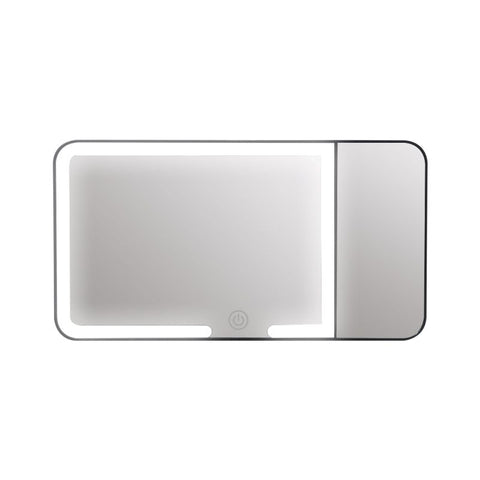 Black LED Car Sun Visor Makeup Mirror with 5x Magnification & Touch Lighting - Rechargeable Vanity Mirror for Travel & Daily Use