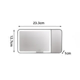 Black LED Car Sun Visor Makeup Mirror with 5x Magnification & Touch Lighting - Rechargeable Vanity Mirror for Travel & Daily Use