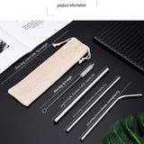 White 304 Stainless Steel Magnetic Hanging Water Bottle Set, 12.17 oz Reusable Drinking Bottle, Comes with 4 Stainless Steel Straws, Cleaning Brush, Storage Bag and Magnetic Plate