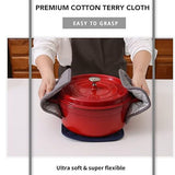 4 Pack Heat Resistant Pot Holders - Red Cotton Silver Coated Quilted Kitchen Heat Pads Non Slip Oven Mats 18x18cm Baking Cooking Microwave Use Durable Thermal Protection