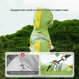 Blue Dog Raincoat Dinosaur Hooded Waterproof Jacket 5XL Size with Leash Hole Removable Tail Cover Full Body Coverage Pet Rain Coat for Outdoor Walking Large Dogs