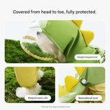 Green Dog Raincoat Dinosaur Hooded Waterproof Jacket 7XL Size with Leash Hole Removable Tail Cover Full Body Coverage Pet Rain Coat for Outdoor Walking Large Dogs