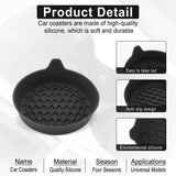 4 Pack Silicone Car Cup Holder Coaster Set – Anti-Slip Heat Resistant Car Cup Mats, Universal Car Interior Drink Pad Accessories