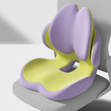 Purple Ergonomic Memory Foam Seat Cushion with Lumbar Support - Integrated Backrest Design, Breathable Hollow Core for Office and Car Use In Australia - Darrahopens