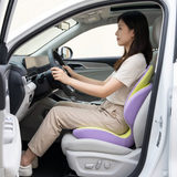 Purple Ergonomic Memory Foam Seat Cushion with Lumbar Support - Integrated Backrest Design, Breathable Hollow Core for Office and Car Use In Australia - Darrahopens