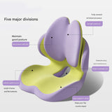 Purple Ergonomic Memory Foam Seat Cushion with Lumbar Support - Integrated Backrest Design, Breathable Hollow Core for Office and Car Use In Australia - Darrahopens