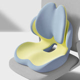 Blue Ergonomic Memory Foam Seat Cushion with Lumbar Support - Integrated Backrest Design, Breathable Hollow Core for Office and Car Use In Australia - Darrahopens