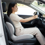 Gray Ergonomic Memory Foam Seat Cushion with Lumbar Support - Integrated Backrest Design, Breathable Hollow Core for Office and Car Use In Australia - Darrahopens