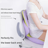 Gray Ergonomic Memory Foam Seat Cushion with Lumbar Support - Integrated Backrest Design, Breathable Hollow Core for Office and Car Use In Australia - Darrahopens