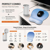 Gradient Blue silicone wrist rest with 20-in-1 electronics cleaning kit - portable multi-functional brush set, ergonomic mouse pad, suitable for office and travel. In Australia - Darrahopens