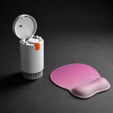 Gradient Pinkish White silicone wrist rest with 20-in-1 electronics cleaning kit - portable multi-functional brush set, ergonomic mouse pad, suitable for office and travel. In Australia - Darrahopens