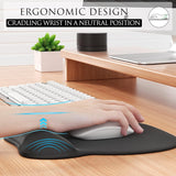 Gradient Pinkish White silicone wrist rest with 20-in-1 electronics cleaning kit - portable multi-functional brush set, ergonomic mouse pad, suitable for office and travel. In Australia - Darrahopens