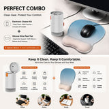 Gradient Light Blue silicone wrist rest with 20-in-1 electronics cleaning kit - portable multi-functional brush set, ergonomic mouse pad, suitable for office and travel. In Australia - Darrahopens
