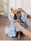 Pet Wearable Bathrobe Towel (Size S) - Quick-drying, absorbent full-body cover with hood and zipper, suitable for dog and cat grooming In Australia - Darrahopens