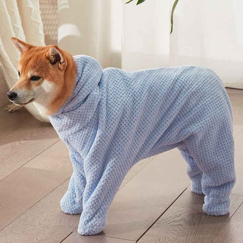Pet Wearable Bathrobe Towel (Size M) - Quick-drying, absorbent full-body cover with hood and zipper, suitable for dog and cat grooming In Australia - Darrahopens