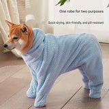 Pet Wearable Bathrobe Towel (Size XL) - Quick-drying, absorbent full-body cover with hood and zipper, suitable for dog and cat grooming In Australia - Darrahopens
