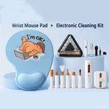 Wrist Support Mouse Pad and (Black) Desk Cleaning Kit Combo Set Ergonomic Gel Wrist Rest with Screen Keyboard Cleaning Tools for Office Home Gaming Desk Setup In Australia - Darrahopens