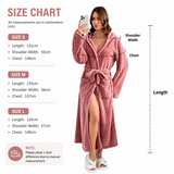 Women's Pink Coral Fleece Hooded Bathrobe (S)- Soft Plush Long Sleeve Wrap Robe with Tie Belt, Highly Absorbent Loungewear for Home Spa and Winter Sleepwear