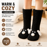 Cute Animal Plush Floor Socks - Black Puppy Thickened Coral Fleece Non-Slip Indoor Winter Warm Sleep Socks with Non-Slip Dots, Comfortable for Home Use In Australia - Darrahopens
