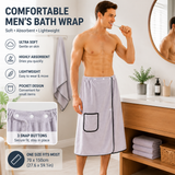 Men’s Bath Wrap Microfiber Quick Dry Absorbent Adjustable Snap Closure Grey Bath Towel Wrap Lightweight Bathroom Spa Gym Travel Use 70x150cm Comfortable Fit In Australia - Darrahopens
