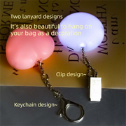 Heart Touch Sensor LED Keychain Light + Blue Mini Can Humidifier Aromatherapy Diffuser Set Portable USB Mist Night Light Keyring Decoration Gift