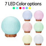 Moon Light Humidifier Aroma Diffuser (Black base) with LED Night Light, USB Desktop Essential Oil Diffuser Cool Mist Maker for Bedroom Office Home Relaxation