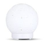 Moon Light Humidifier Aroma Diffuser (White base version) with LED Night Light, USB Desktop Essential Oil Diffuser Cool Mist Maker for Bedroom Office Home Relaxation
