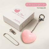 Pink Touch Activated Heart Keychain Light - Cute Portable LED Night Light Rechargeable Bag Charm Lamp Romantic Gift for Girls Bedroom Decoration Travel Use In Australia - Darrahopens