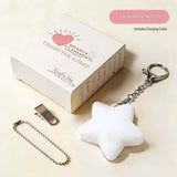 White Touch Activated Star Keychain Light - Cute Portable LED Night Light Rechargeable Bag Charm Lamp Star Shape Decorative Gift for Girls Bedroom Travel Use In Australia - Darrahopens