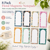 8 Pack Floral Magnetic Notepads for Fridge, Cute Shopping List Planner Memo Pads with 25 Sheets Each, Tear Off Weekly To Do List Notes for Home Kitchen Office School Organisation and Daily Reminders In Australia - Darrahopens