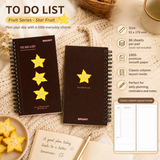 Fruit Series To Do List Notebook (Starfruit) – Spiral Bound Journal with Cute Fruit Cover, 80 Sheets, Portable Planner for Daily Notes, Study, Office and Personal Organisation In Australia - Darrahopens