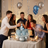 Birthday Cake Balloon Garland Kit (Blue Material kit)– DIY Party Decoration Set with HBD Balloons, Ribbon and Glue Dots, Creative Table Centrepiece for Birthday Celebrations, Photo Props and Event Decor In Australia - Darrahopens