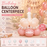 Birthday Cake Balloon Garland Kit (Pink Material kit)– DIY Party Decoration Set with HBD Balloons, Ribbon and Glue Dots, Creative Table Centrepiece for Birthday Celebrations, Photo Props and Event Decor In Australia - Darrahopens