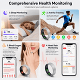 Smart Ring Size 11 (Rose Gold) – Frosted Rose Gold Wellness Tracker with Heart Rate, Blood Oxygen, Sleep, Steps and Mood Monitoring, IP68 Waterproof USB Magnetic Charging Ring In Australia - Darrahopens