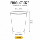 Black 304 Stainless Steel Camping Coffee Cup  with Leather Sleeve – 350ml Portable Outdoor Drinking Cup, Beer Cup, Travel Mug for Camping, Hiking, Picnic and Daily Coffee