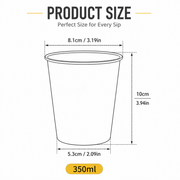 Silver 304 Stainless Steel Camping Coffee Cup  with Leather Sleeve – 350ml Portable Outdoor Drinking Cup, Beer Cup, Travel Mug for Camping, Hiking, Picnic and Daily Coffee