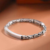 Men's Stainless Steel Byzantine Link Bracelet 18cm (7.09in) – Vintage Woven Chain Bangle, Minimalist ID Plate, Secure Clasp, Everyday Casual, Business, Anniversary Gift In Australia - Darrahopens