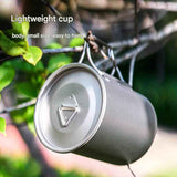 Camping Mug 350ml (11.83oz) with Lid – Ultra Lightweight Titanium Coffee Cup, Foldable Handle Outdoor Water Cup for Camping, Hiking, Travel, Backpacking and Adventure In Australia - Darrahopens