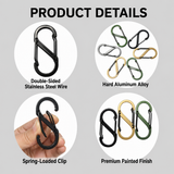 Yellow Hiking Backpack with 5 Carabiners Included – Lightweight Waterproof Outdoor Daypack for Men and Women, Breathable Cycling Hiking Trekking Camping Travel Backpack