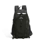 Black Outdoor Hiking Backpack - Lightweight Nylon Travel Daypack with Multi Pocket Storage, Water Resistant Design, Breathable Back Support for Trekking Camping Cycling Adventures