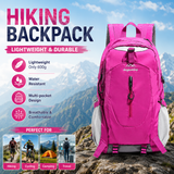 Rose Red Outdoor Hiking Backpack - Lightweight Nylon Travel Daypack with Multi Pocket Storage, Water Resistant Design, Breathable Back Support for Trekking Camping Cycling Adventures In Australia - Darrahopens