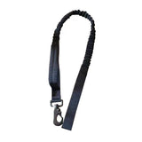 Black Tactical Dog Collar and Bungee Lead Set (L size) - Padded Quick Release Collar with Control Handle and Shock Absorbing Leash for Medium and Large Dogs