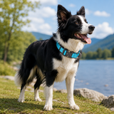 Blue Tactical Dog Collar for Large Dogs (XL size)- Wide Padded Nylon Collar with Quick Release Metal Buckle, Control Handle and D-Ring for Walking and Training In Australia - Darrahopens