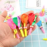 200 Piece Party Whistle and Blowout Set - 100 Whistle Balloons and 100 Party Blowers, Colourful Party Favors for Birthday Parties, Celebrations, Games and Loot Bags